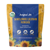 Angtai JN Lecitina de girasol orgánica en polvo en bote, emulsifica batidos sin alterar el sabor