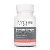 ARG Lumbrokinase, botella volcada, apoyo a la circulación diaria.