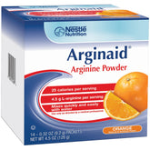 Arginaid naranja en paquete de 14 sobres, ideal para uso diario.