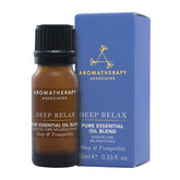 Aromatherapy Associates Deep Relax: botella en primer plano para calma nocturna.