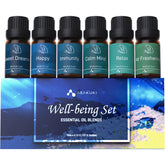 ASAKUKI kit bienestar mente tranquila, aroma duradero para difusor en casa.