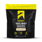 Ascent Whey Vanilla 4lb empaque para batidos post-entrenamiento