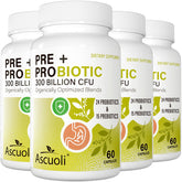 Ascuoli Probioticos botella de 300 UFC con 24 cepas para apoyo digestivo diario