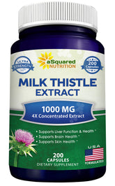 aSquared Nutrition Cardo Mariano cápsulas 1000 mg para apoyo hepático diario.
