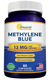 aSquared Nutrition Metileno Azul cápsulas en botella, apoyo a la energía celular y claridad mental