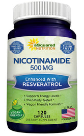 aSquared Nutrition Nicotinamida con Resveratrol en botella, posible apoyo para energía diaria