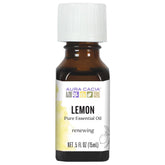 Aura Cacia Lemon Oil: botella de aceite puro para difusores y mezclas caseras.