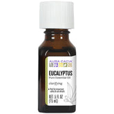 Aura Cacia Eucalipto: botella vertiendo, aroma vigorizante para espacios