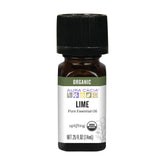 Aura Cacia Lima Orgánico, botella, aroma cítrico vivo ideal para difusor.