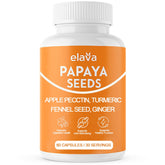 Cápsulas Awjsde Elava de papaya en botella para apoyo digestivo diario