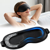 Azang máscara de ojos pesados negro para dormir con presión suave