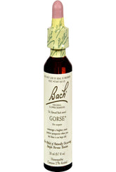 Bach Remedios Florales Gorse: botella clara para recuperación de la esperanza emocional.