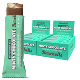 Barebells barra proteica suave de menta y chocolate en empaque, ideal para snack en ruta.