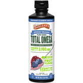 Barlean's Vegan Omega 3-6-9 botella con sabor granada-arándano y posible apoyo al bienestar general
