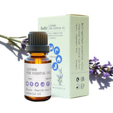BasYar Aceite de Lavanda en frasco ámbar, ideal para aromaterapia y relajación.