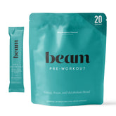 Beam Polvo de Preentrenamiento en envase azul, energía estable para entrenamientos