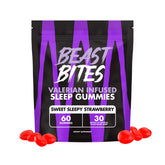 Beast Bites gominolas de valeriana en botella, posible apoyo para el descanso nocturno