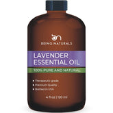 Being Naturals Lavanda, aceite en frasco de vidrio para aromaterapia relajante y purificante.