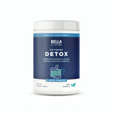 Bella All Natural Extreme Detox Powder en el bote, apoya la salud intestinal