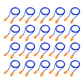 Tapones Bememo para dormir con cuerda azul-naranja, comodidad para descanso.