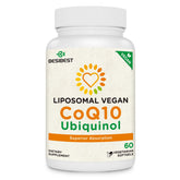 Besibest ubiquinol liposomal 1000 mg, botella frontal, posible apoyo para energía diaria