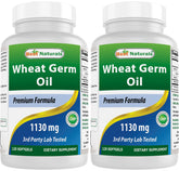 Best Naturals Aceite de germen de trigo 1130 mg, frontal de botella, cuidado de la piel
