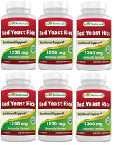 Best Naturals tableta 1200 mg de arroz de levadura roja, apoyo al colesterol