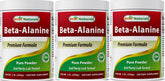 Best Naturals Beta-Alanina envase; conjunto de 3 frascos para uso diario.