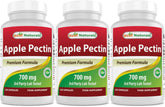 Botella de Best Naturals Pectina de Manzana 700 mg para fibra diaria.