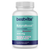 BESTVITE ButyraBoost envase elegante para comodidad digestiva diaria.