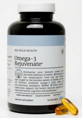 BIG BOLD HEALTH Omega-3 Rejuvenate, botella de limón: apoyo potencial a la función cognitiva.