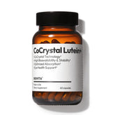 BIGVITA CoCrystal Lutein en botella con cápsulas para apoyo ocular diario y claridad visual.