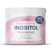 Binto Balance Inositol en polvo, empaque elegante para inicio rápido de la dosis diaria.