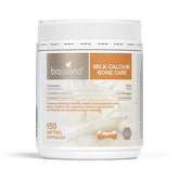BiO Island Calcio de Leche, cápsula blanda frontal, ideal para la rutina diaria de calcio.