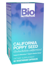 Bio Nutrition amapola de California en bote, cápsulas para relajación natural