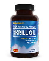 BioEmblem Aceite de Krill Antártico, botella de 1000 mg para apoyo cardiovascular