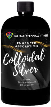 BioImmune Colloidal Silver Hydrosol, botella lista para uso diario y bienestar.