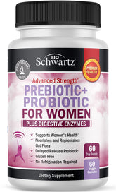 BioSchwartz prebióticos y probióticos para mujer en bote: apoyo digestivo diario.