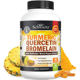 BioSchwartz cúrcuma-quercetina-bromelina, cápsulas, apoyo articular y bienestar general.