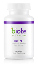 Biote Iron+ bote frontal: formato cómodo para apoyar niveles de hierro.