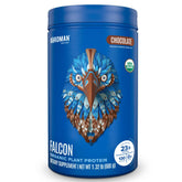 Birdman Falcon proteina vegana chocolate, 18 porciones, para apoyo nutricional diario.
