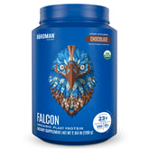 Birdman Falcon Proteína Vegana en envase, sabor chocolate, listo para batidos.