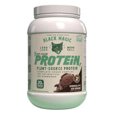 Black Magic proteina vegana 20 g por porción con sabor chocolate helado, ideal para pre entrenamiento