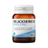 Blackmores Bio Zinc 84 tabs, frente al envase, apoyo diario para la salud general.