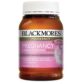 Blackmores Embarazo y Lactancia Oro, caja del producto para planificar la ingesta diaria de nutrientes.