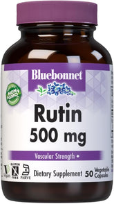 Bluebonnet rutin 500 mg flor-brote: posible apoyo a la salud vascular diaria.