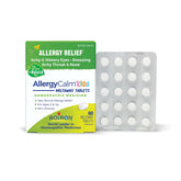 Boiron AllergyCalm Kids: tabletas dentro de la caja para alivio de alergias en niños.