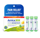 Boiron Arnica Montana 30X, caja del producto para alivio temporal del dolor muscular