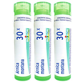 Boiron Arnica Montana 30X: perlas en tubo para alivio suave del dolor muscular.