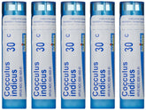 Boiron Cocculus Indicus 30C paquete de 5, estuche compacto para viaje